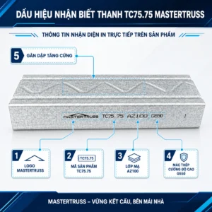 Dấu hiệu nhận biết thép nhẹ MASTERTRUSS chính hã